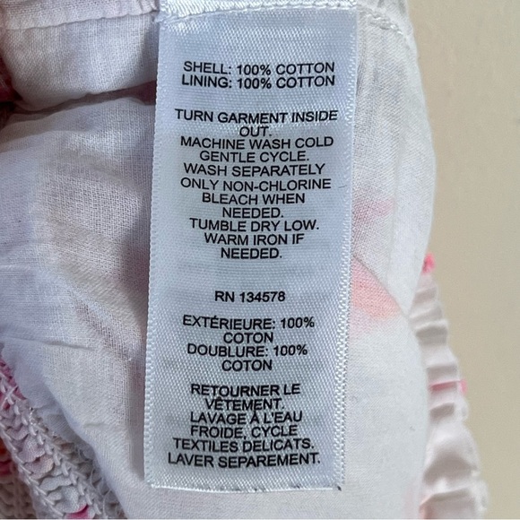 VINEYARD VINES Summer Blooms Smocked Shorts Size XL Flowy Cotton High Rise - Picture 13 of 13